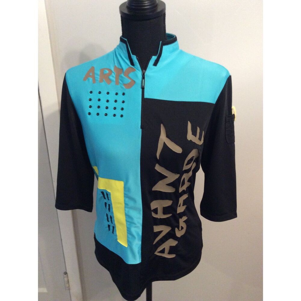 Jamie Sadock Avant Garde Artsy golf Pickleball Top Small 3/4 Sleeves
